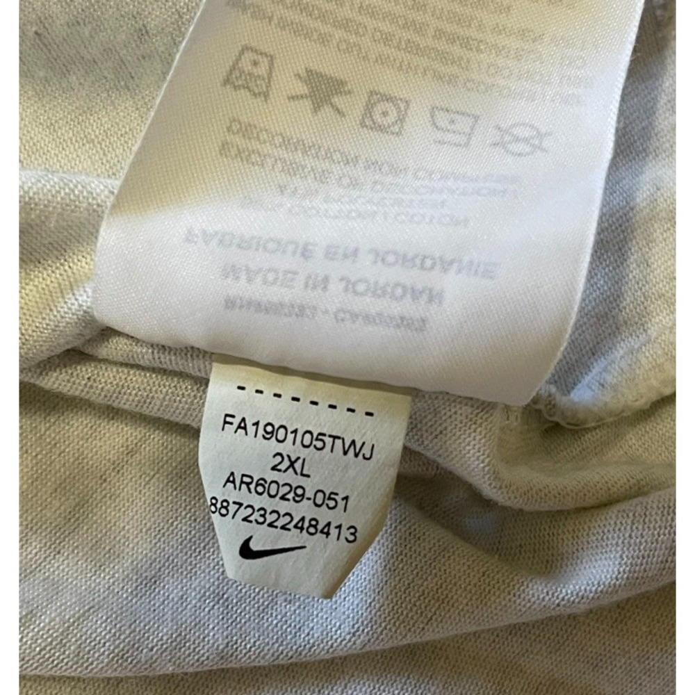 NIKE TEE SHIRT SHORT SLEEVE 2XL HEATHER GREY MENS - Picture 8 of 9